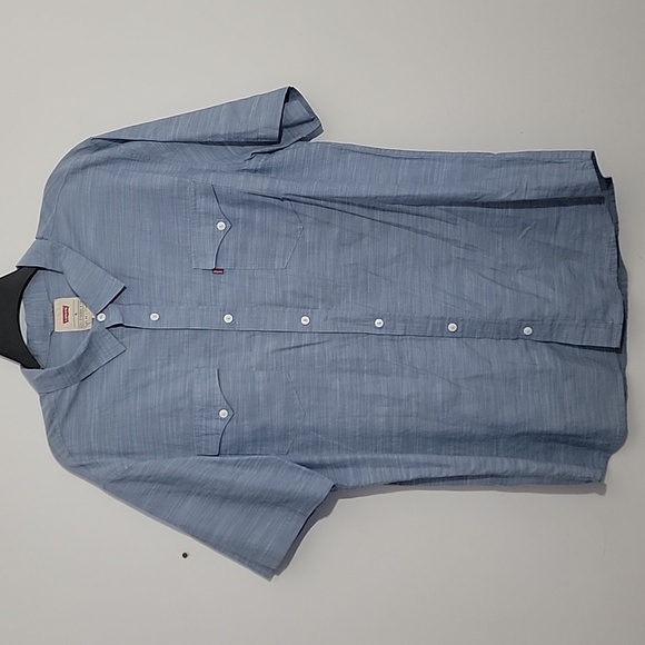 Levi's Other - Levi's Mens Blue Short Sleeve Casual Button Up Shirt Size XL